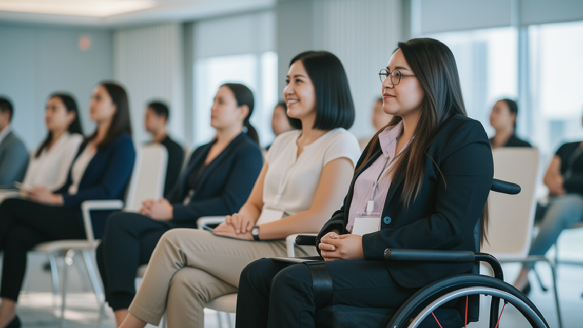 Wheelchair Attendee at Conference