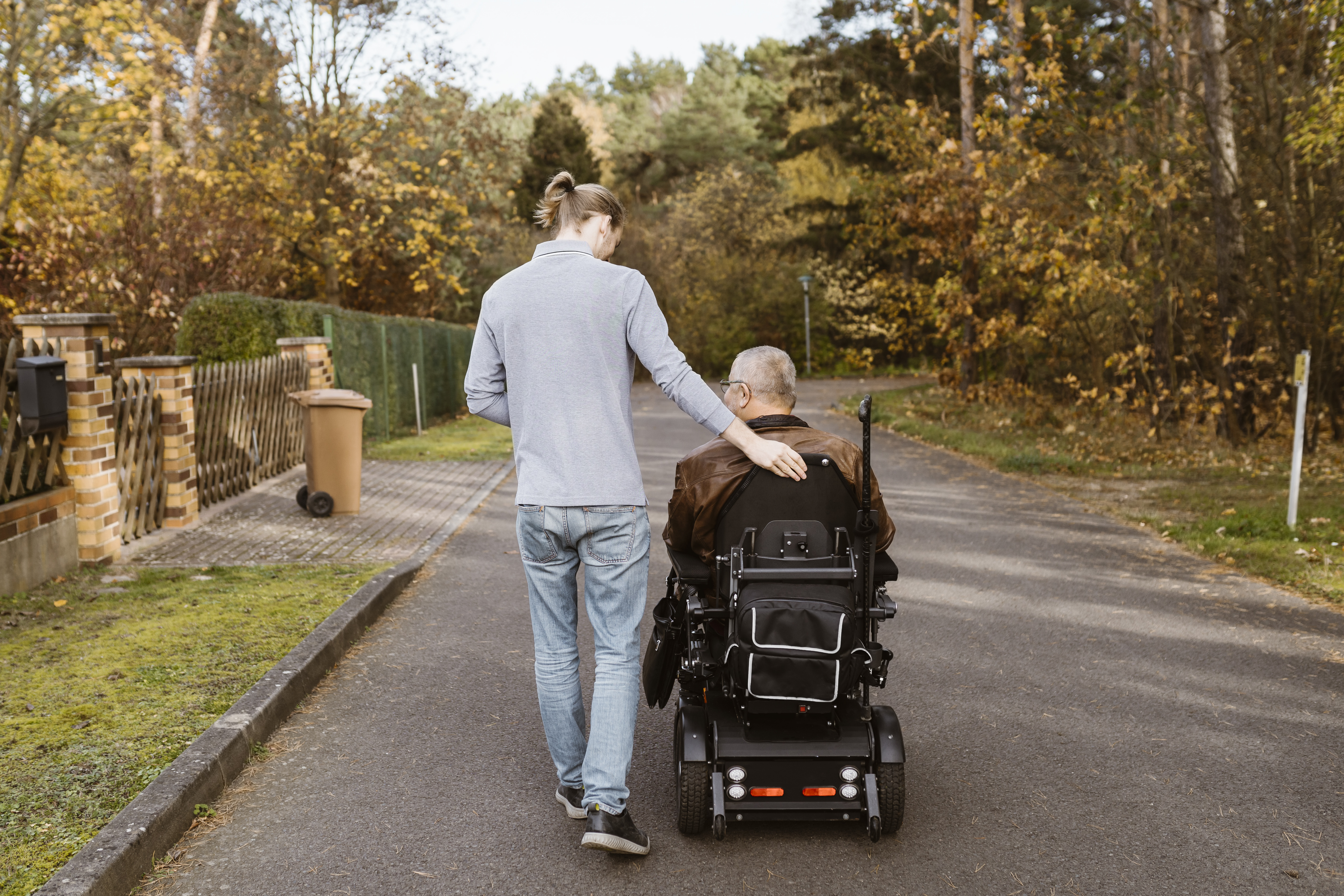 Caregiver Walking with Patient