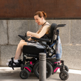 Woman in Power Wheelchair