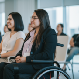 Wheelchair Attendee at Conference