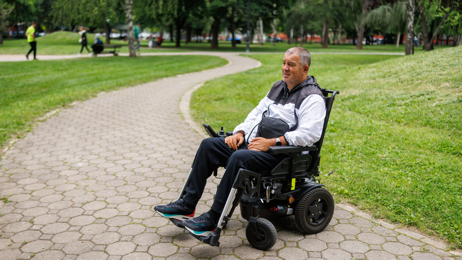 Man in a Wheelchair in a Park