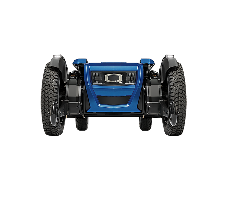 4front 2 HD power wheelchair base 4Front 2 HD power wheelchair base in blue.