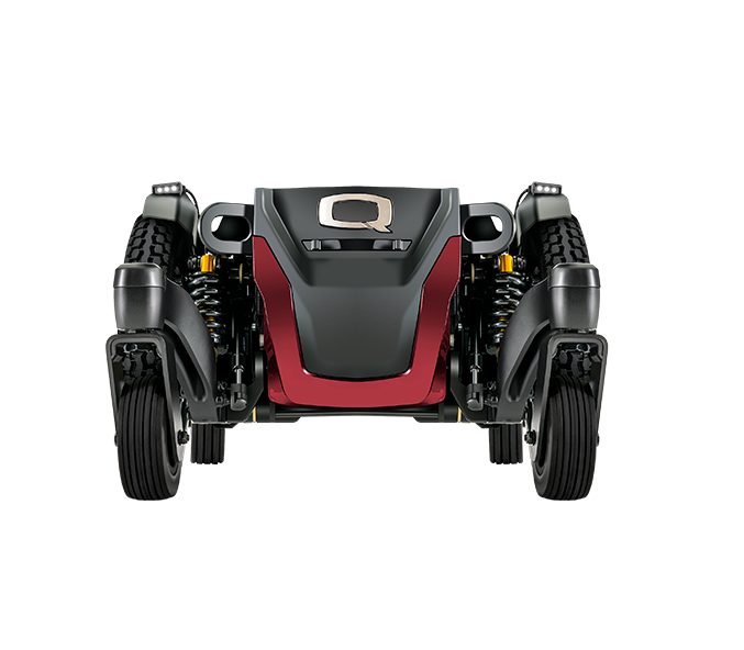 Edge 3 Stretto Edge 3 Stretto pediatric power wheelchair base in red.