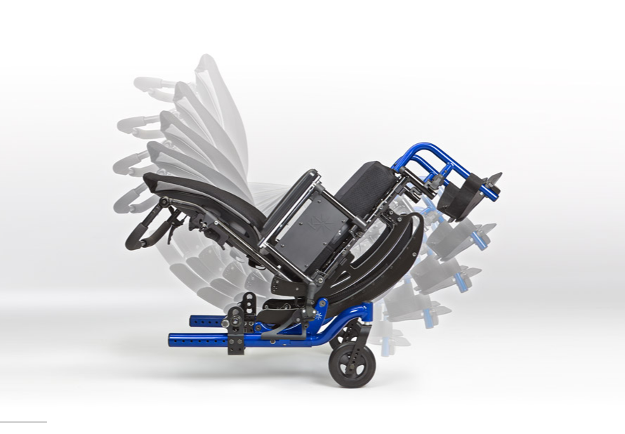 Focus CR 1 Focus CR manual wheelchair tilting back in space.