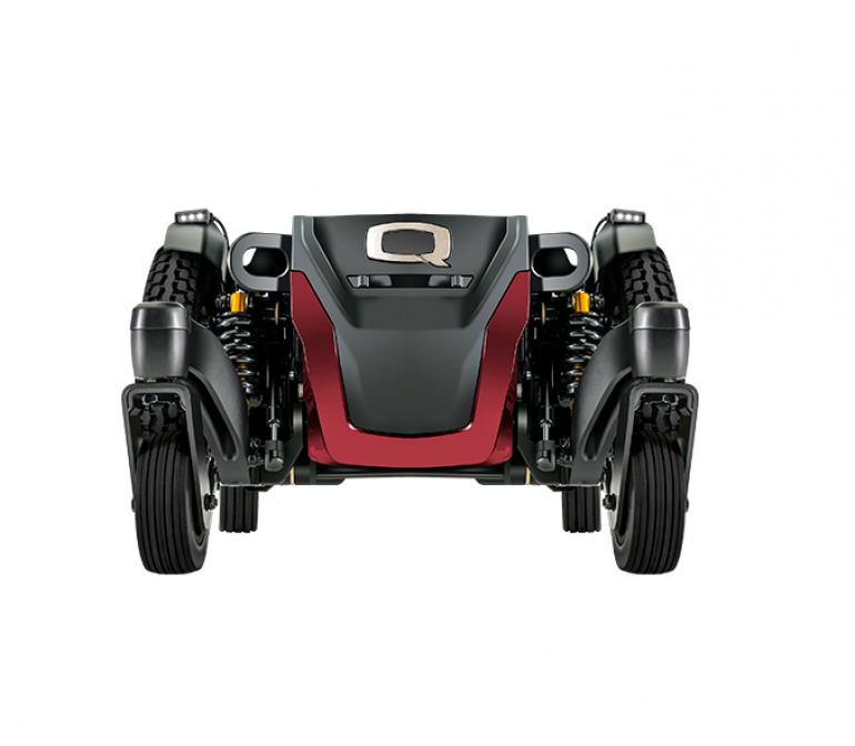 Edge 3 Stretto pediatric power wheelchair base in red.